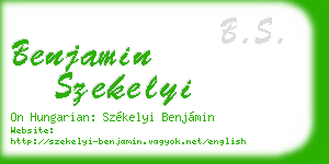 benjamin szekelyi business card
