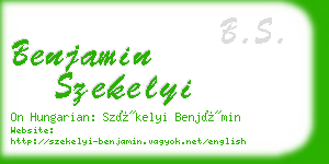 benjamin szekelyi business card